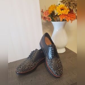 Clarks Unstructured Darcey Lace Black Leather Size 9.5
